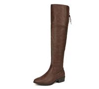 DREAM PAIRS Bottes Au-Dessus du Genou pour Femmes Confortables Cuissardes Doux et Respirant Bottes Hautes,Size 39,Brun,LEI