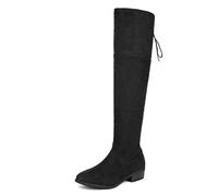 DREAM PAIRS Bottes Au-Dessus du Genou pour Femmes Confortables Cuissardes Doux et Respirant Bottes Hautes,Size 40.5,Noir,LEI