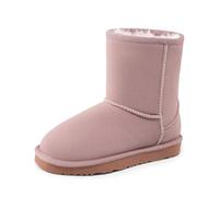 DREAM PAIRS Bottes de Neige pour Enfants Confortable Bottes de Hiver Pratique et Chaude,Size 37.5,Tout Rose,Shorty-K
