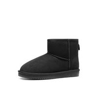DREAM PAIRS Bottes de Neige pour Femmes avec Doublure en Fausse Fourrure Confortable et Antidérapantes Botte à Enfiler Hiver FuzzyClassic I Low Boot,Size 41.5,Noir,DSB214-1