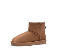 DREAM PAIRS Bottes de Neige pour Femmes avec Doublure en Fausse Fourrure Confortable et Antidérapantes Botte à Enfiler Hiver FuzzyClassic I Low Boot,Size 41.5,Chameau,DSB214-1