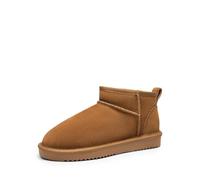 DREAM PAIRS Bottes de Neige pour Femmes Confortable Bottes Hiver Antidérapante et Durable Mini-Botte FuzzyClassic,Size 38.5,Châtaigne,SDSB2405W