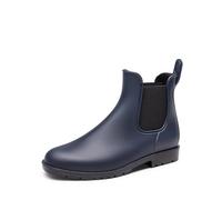 DREAM PAIRS Bottes de Pluie Chelsea pour Femmes Imperméables Bottines Antidérapante et Pratique,Size 36.5,Marine,SDRB2413W