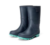 DREAM PAIRS Bottes de Pluie Enfant Fille Garçon Légeres Faciles À Enfiler Avec Semelle Antidérapante pour Jeux en Extérieur par Temps de Pluie,Size 35,Navy/Green,KKUMRB2506