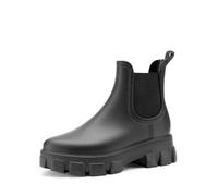 DREAM PAIRS Bottes de Pluie Imperméables pour Femmes Bottes Wellington Polyvalentes et Pratiques,Size 37,Noir,DWUMRB2501