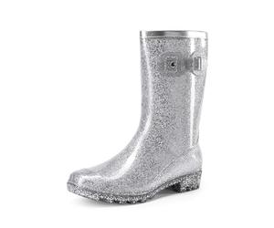 DREAM PAIRS Bottes de Pluie Mi-Mollet sans Couture pour Femmes Imperméables Bottes Wellington Antidérapantes et Confortables DWEMRB2507