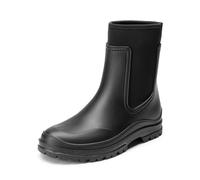 DREAM PAIRS Bottes de Pluie pour Femmes Imperméable Bottines Polyvalentes et Pratiques SDRB2406W-E,Size 37,Noir,SDRB2406W-E
