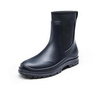 DREAM PAIRS Bottes de Pluie pour Femmes Imperméable Bottines Polyvalentes et Pratiques SDRB2406W-E,Size 39,Marine-PVC,SDRB2406W-E