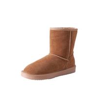 DREAM PAIRS Bottes Femme Daim Véritable Doublure Fausse Fourrure Imperméables Antidérapantes Hiver Chaudes Confort Mémoire de Forme Slip On Classiques,Size 40.5,Marron,SDSB25004W