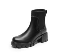 DREAM PAIRS Bottines Chelsea pour Femmes Boots à Talons Larges Bottes Confortable,Size 40.5,Noir,SDAB2312W