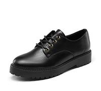 DREAM PAIRS Chaussures Classiques Oxford à Lacets pour Femmes, Chaussures d'affaires Confortables pour Femmes. Black/PU 38 (EUR) SDOX2202W-E