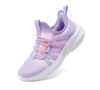 DREAM PAIRS Chaussures de course à pied pour enfant, violet/rose, 13 Little Kid