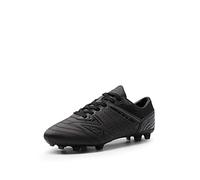 DREAM PAIRS Chaussures de Football pour Hommes Chaussures d'entraînement Professionnel Crampons Crampons Outdoor Sport Football Chaussures Noir/Gris FONCÉ 44 (EUR) 160859-M-E