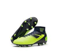 DREAM PAIRS Chaussures de Football pour Hommes Durable Chaussure Crampons Montantes à Lacets Stables et Accrocheuses,Size 42,Jaune Fluo,SDSC2407M