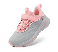 DREAM PAIRS Chaussures de Sport de Course pour Enfants Légère et Confortable Chaussures Durable pour Garçon Fille SDRS2335K,Size 37.5,Gris Clair/Rose,SDRS2335K