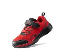 DREAM PAIRS Chaussures de Sport Enfant Légères Baskets Garçon Fille Respirantes et Confortables, pour École Running et Activités Quotidiennes,Size 37.5,Rouge Noir,SKRS26005K