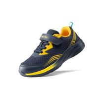 DREAM PAIRS Chaussures de Sport Enfant Légères Baskets Garçon Fille Respirantes et Confortables, pour École Running et Activités Quotidiennes,Size 33.5,Marine/Jaune,SKRS26005K