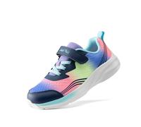 DREAM PAIRS Chaussures de Sport Enfant Légères Baskets Garçon Fille Respirantes et Confortables, pour École Running et Activités Quotidiennes,Size 35,Arc-en-Ciel/Bleu,SKRS26005K