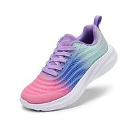 DREAM PAIRS Chaussures de Sport pour Enfants,Rose/Bleu/Vert Clair,30
