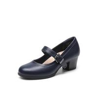 DREAM PAIRS Escarpins Femme à Petit Talon Chaussures Mary Janes pour Femmes Confortables et Légères,Size 38,Marine,DWUMPU2538