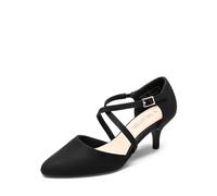 DREAM PAIRS Escarpins Femme à Petit Talon Élégant et Tendance avec Semelle Extérieure Antidérapante Escarpin Chaussures pour Travail Mariage,Size 38,Noir,SDPU2437W-E