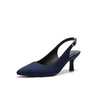 DREAM PAIRS Escarpins Femme avec Petits Talons Slingback Élégantes Chaussure à Talon Confortable et Classique,Size 39,Marine-Daim-1,SDPU2444W