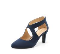 DREAM PAIRS Escarpins Femme Bout Pointu Talon Kitten Chaussures Élégantes Talons Confortables Fermeture Éclair Arrière Antidérapant Soirée Bureau Mariage