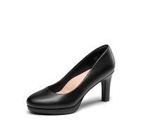 DREAM PAIRS Escarpins Femme Classique et Elégant Chaussures Habillées à Talons Hauts Confortable,Size 38.5,Noir-PU,SDPU2365W