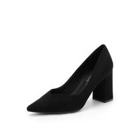 DREAM PAIRS Escarpins Femme Confort à Bout Pointu, Chaussures à Talon Bloc Élégantes pour Travail, Bureau, Mariage ou Soirée - Talon 8,5 cm,Size 38.5,Noir,SDPU2229W