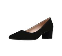 DREAM PAIRS Escarpins Femme Élégants à Talon Bas Bout Pointu Chaussures Confortables Style Classique,Size 37,Noir/Nubuck/PU,DPU212