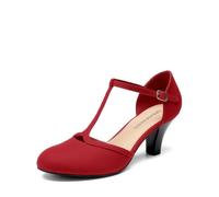 DREAM PAIRS Escarpins Femme Petit Talon à Lanière T | Chaussures Rétro Élégantes et Confortables pour Soirée, Mariage et Occasions Formelles