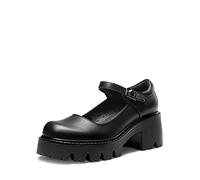 DREAM PAIRS Escarpins Femme Petit Talon Mary Jane,Size 41,Noir-PU