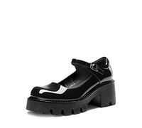 DREAM PAIRS Escarpins Femme Petit Talon Mary Jane,Size 42,Noir-Pat
