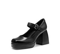 DREAM PAIRS Escarpins Femme Talon Haut Mary Jane à Bout Carré Style Y2K avec Plateforme Confort Chaussures Lolita,Size 37,Noir-PU,SDPU2331W