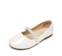 DREAM PAIRS Kids Ballerines Fille Sangle Chaussures Plates Mary Jane Princesse École Confortable Beige SERENA-100-KIDS-NEW-E Taille 34 (EUR)