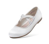DREAM PAIRS Kids Ballerines Filles Mary Jane Chaussures de Plates Élégantes Princesse Fêtes Ballerine À Enfiler Blanc Angie-2 Taille 32