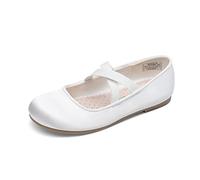 DREAM PAIRS Kids Ballerines Filles Mary Jane Chaussures de Plates Élégantes Princesse Fêtes Ballerine À Enfiler Blanc Angie-2 Taille 28