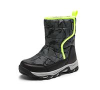 DREAM PAIRS Kids Bottes de Neige pour Enfants Chaussures de Hiver Bottes à Lacets Garçon et Fille Confortable,Size 28.5,Camouflage/Gris,SDSB2222K