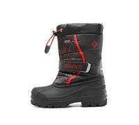 DREAM PAIRS Kids Bottes de Neige pour Enfants Imperméables et Antidérapante Bottes Hiver avec Doublure Chaude pour Garçon et Fille,Size 28.5,Noir Rouge,KAMICK