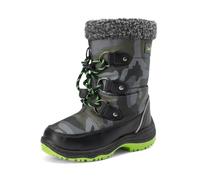 DREAM PAIRS Kids Bottes de Neige pour Enfants Imperméables et Antidérapantes Bottes de Hiver Chaude pour Garçons Filles,Size 37.5,Camo/Vert,SDSB2228K