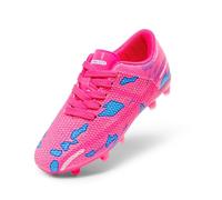DREAM PAIRS Kids Chaussures de Football pour Enfants Durable Chaussures à Crampons avec Laçage latéral pour Garçons Confortable Rose/Bleu SDSO2301K Taille 36