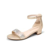 DREAM PAIRS Kids Sandales Filles avec Talon Bloc Stable Sandale Scintillante avec Nœuds Interchangeables Confortable pour Enfants,Size 37.5,Or,SDSD2320K