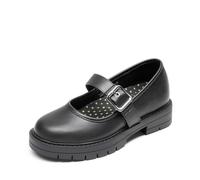 DREAM PAIRS Mary Jane Chaussures de fête à plateforme épaisse pour enfant, Noir/blanc, 5 Big Kid