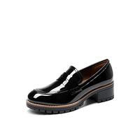 DREAM PAIRS Mocassin Femme Chaussures Plates Confortable avec Talon Mi-Haut Porter à Enfiler Mocassins Loafer,Size 40,Noir-Pat,SDLS2319W