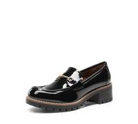 DREAM PAIRS Mocassins Femme Confort à Enfiler,Noir-Pat,40.5