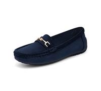 DREAM PAIRS Mocassins Femmes Confortables à Enfiler Chaussures Plates pour Marche Conduite Loafers Femme Bleu SDLS2205W-NEW-E Taille 36 (EUR)