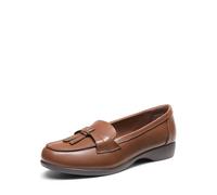 DREAM PAIRS Mocassins pour Femmes Classique Chaussures Plates de Femme Antidérapante et Flexible Mocassin Confortable,Size 36.5,Brun,SDLS2405W
