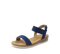 DREAM PAIRS Sandales à Semelles Compensées Décontractées pour Femme Elégantes Sandale d’été Légère,Size 38,Marine,DWUMFS2525