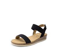 DREAM PAIRS Sandales à Semelles Compensées Décontractées pour Femme Elégantes Sandale d’été Légère,Size 41.5,Noir,DWUMFS2525