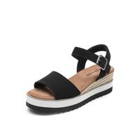 DREAM PAIRS Sandales à Talon Compensé pour Femmes Confortables Sandale Espadrilles d'Été Classique à Plateforme,Size 40.5,Noir,DWUMPS2504
